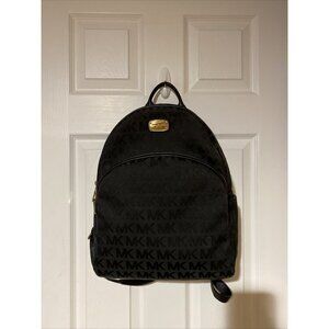 MICHAEL KORS Abbey Large BACKPACK MK Signature Jacquard Logo